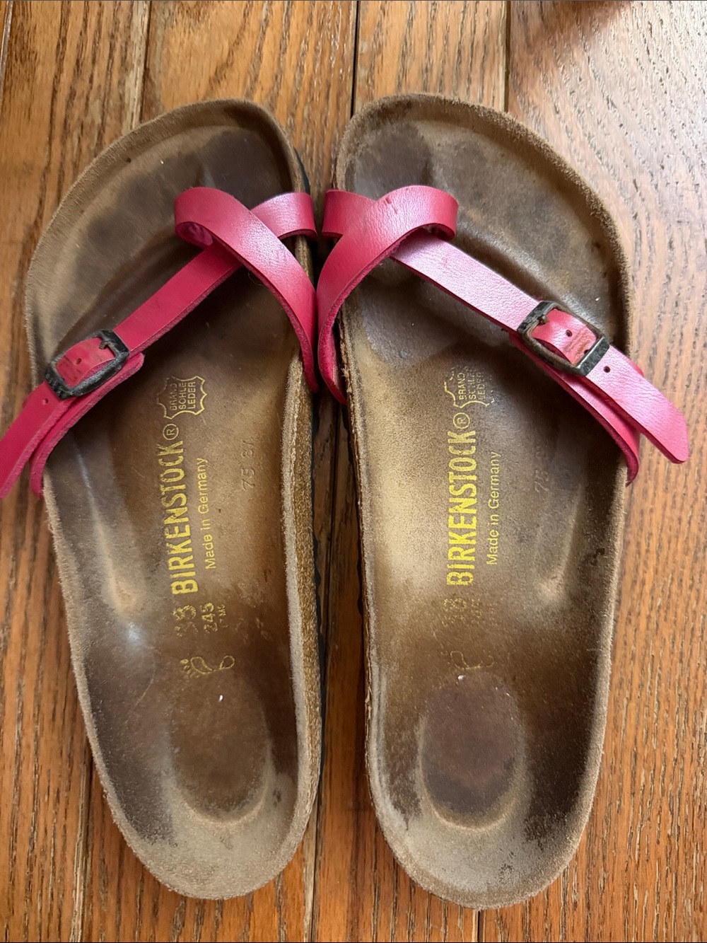 Birkenstock Pink Leather Mayari Sandals